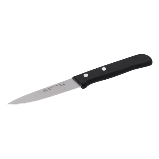 STUBAI hochwertiges Gemüsemesser mit Mittelspitz | 90 mm | Küchenmesser Tirol aus Edelstahl für müheloses Schneiden von Gemüse, Obst & Lebensmitteln, rostfrei, spülmaschinenfest