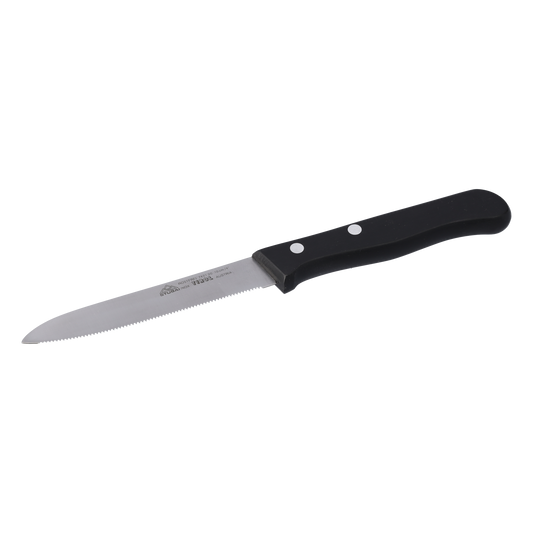 STUBAI hochwertiges Gemüsemesser mit feiner Welle | 100 mm | Küchenmesser Tirol aus Edelstahl für müheloses Schneiden von Gemüse, Obst & Lebensmitteln, rostfrei, spülmaschinenfest
