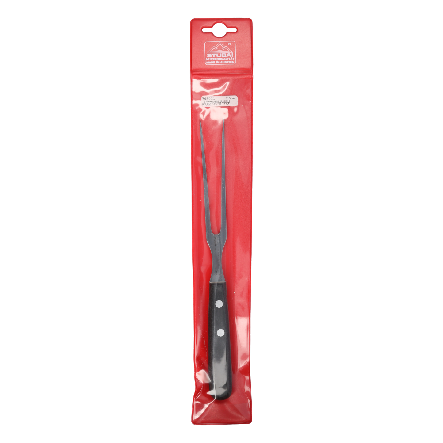 STUBAI Vorlegegabel 110 mm | Fleischgabel Tranchiergabel Tirol aus Edelstahl zum Servieren von Fleisch, Wurst, Käse & Lebensmitteln, rostfrei, spülmaschinenfest