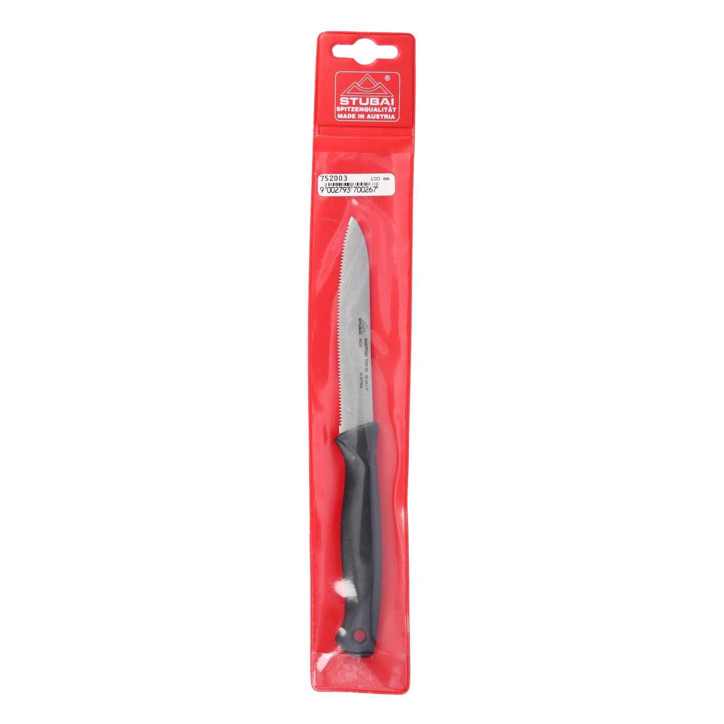 STUBAI hochwertiges Gemüsemesser mit Welle | 100 mm | Küchenmesser Lady Line aus Edelstahl für müheloses Schneiden von Gemüse, Obst & Lebensmitteln, rostfrei, spülmaschinenfest
