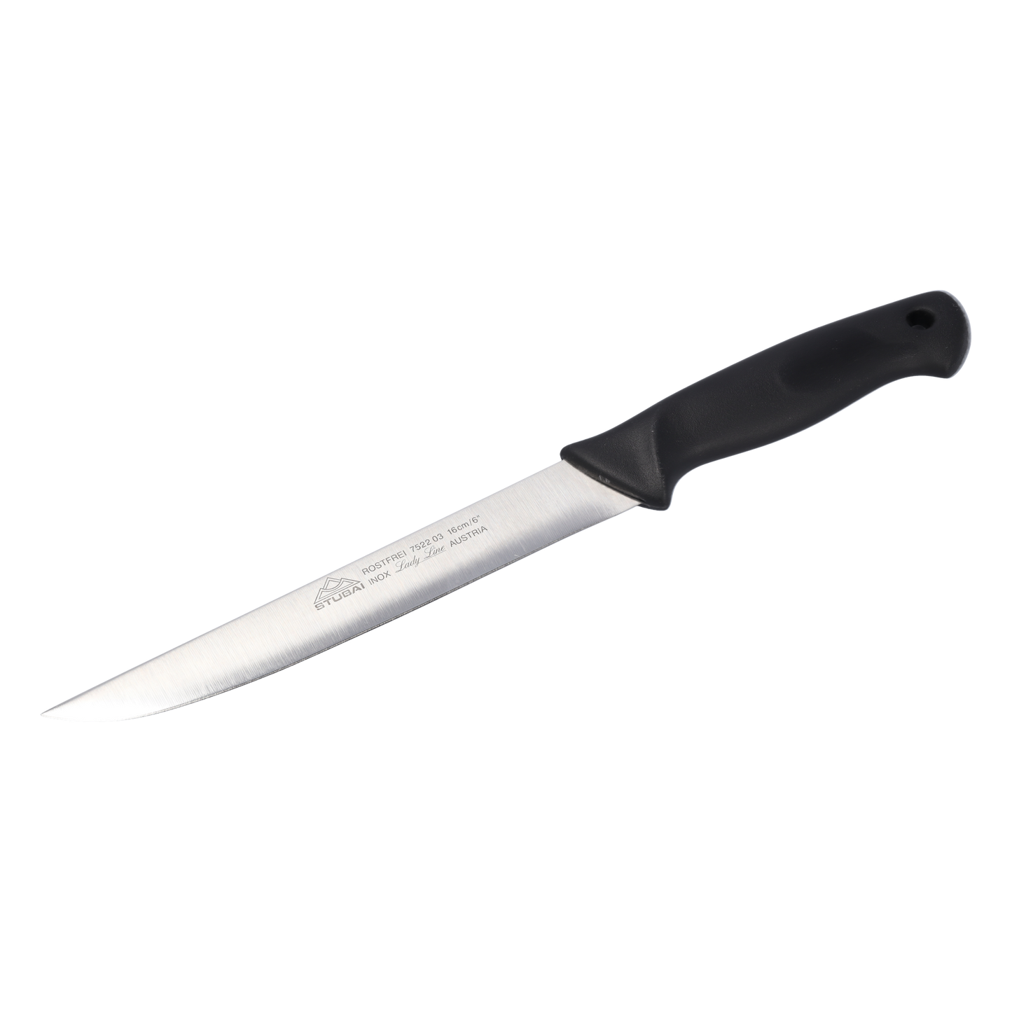 STUBAI hochwertiges Küchenmesser gerader Rücken | 160 mm | Haushaltsmesser Lady Line aus Edelstahl für müheloses Schneiden von Fleisch, Gemüse, Obst & Lebensmitteln, rostfrei, spülmaschinenfest