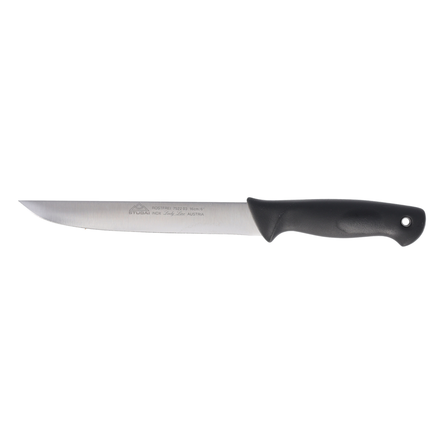STUBAI hochwertiges Küchenmesser gerader Rücken | 160 mm | Haushaltsmesser Lady Line aus Edelstahl für müheloses Schneiden von Fleisch, Gemüse, Obst & Lebensmitteln, rostfrei, spülmaschinenfest