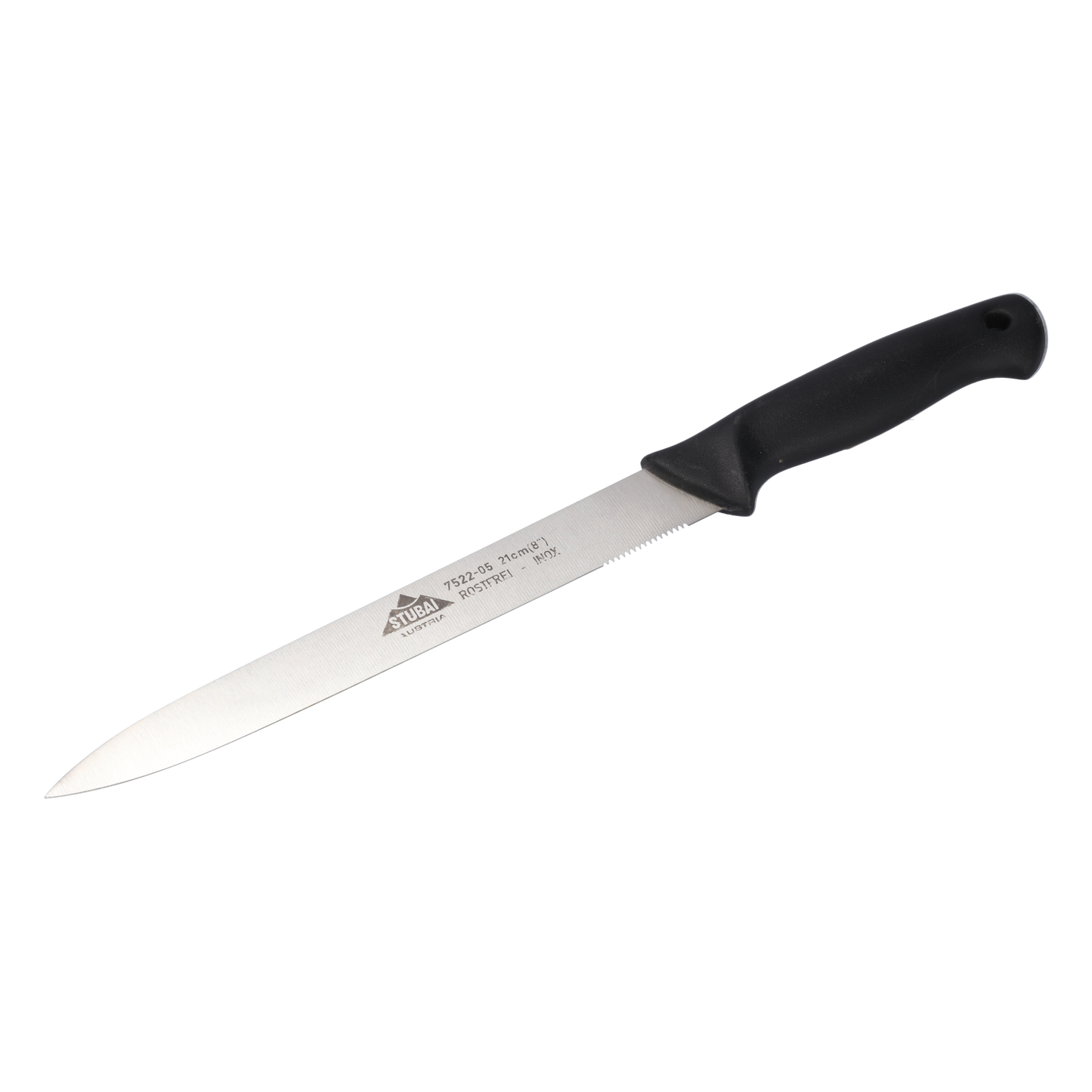 STUBAI hochwertiges Küchenmesser gerader Rücken | 210 mm | Haushaltsmesser Lady Line aus Edelstahl für müheloses Schneiden von Fleisch, Gemüse, Obst & Lebensmitteln, rostfrei, spülmaschinenfest