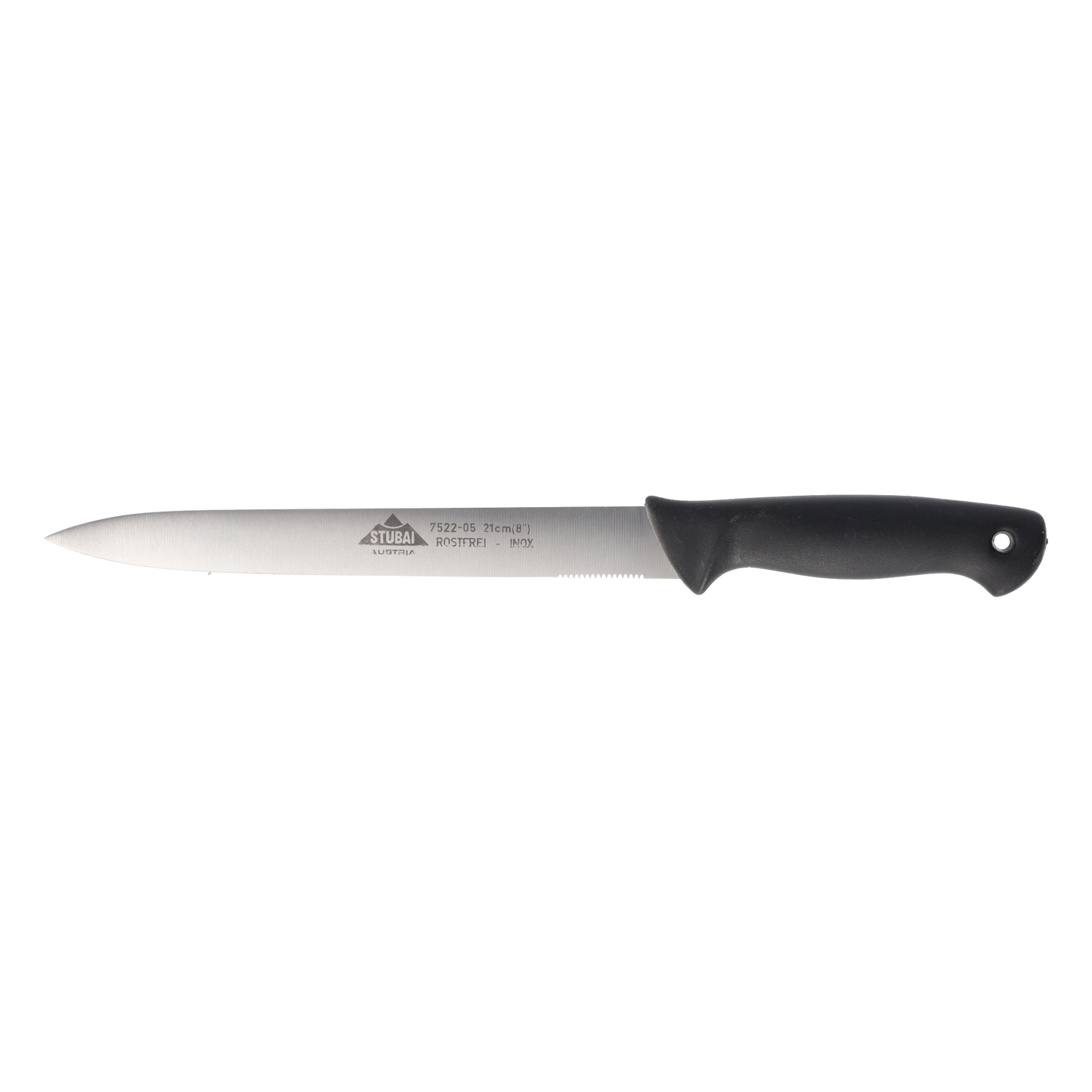 STUBAI hochwertiges Küchenmesser gerader Rücken | 210 mm | Haushaltsmesser Lady Line aus Edelstahl für müheloses Schneiden von Fleisch, Gemüse, Obst & Lebensmitteln, rostfrei, spülmaschinenfest