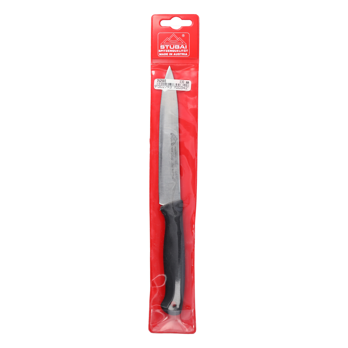 STUBAI hochwertiges Kochmesser Mittelspitz | 130 mm | Küchenmesser Lady Line aus Edelstahl für Schneiden von Fleisch, Gemüse, Obst & Lebensmitteln, rostfrei, spülmaschinenfest