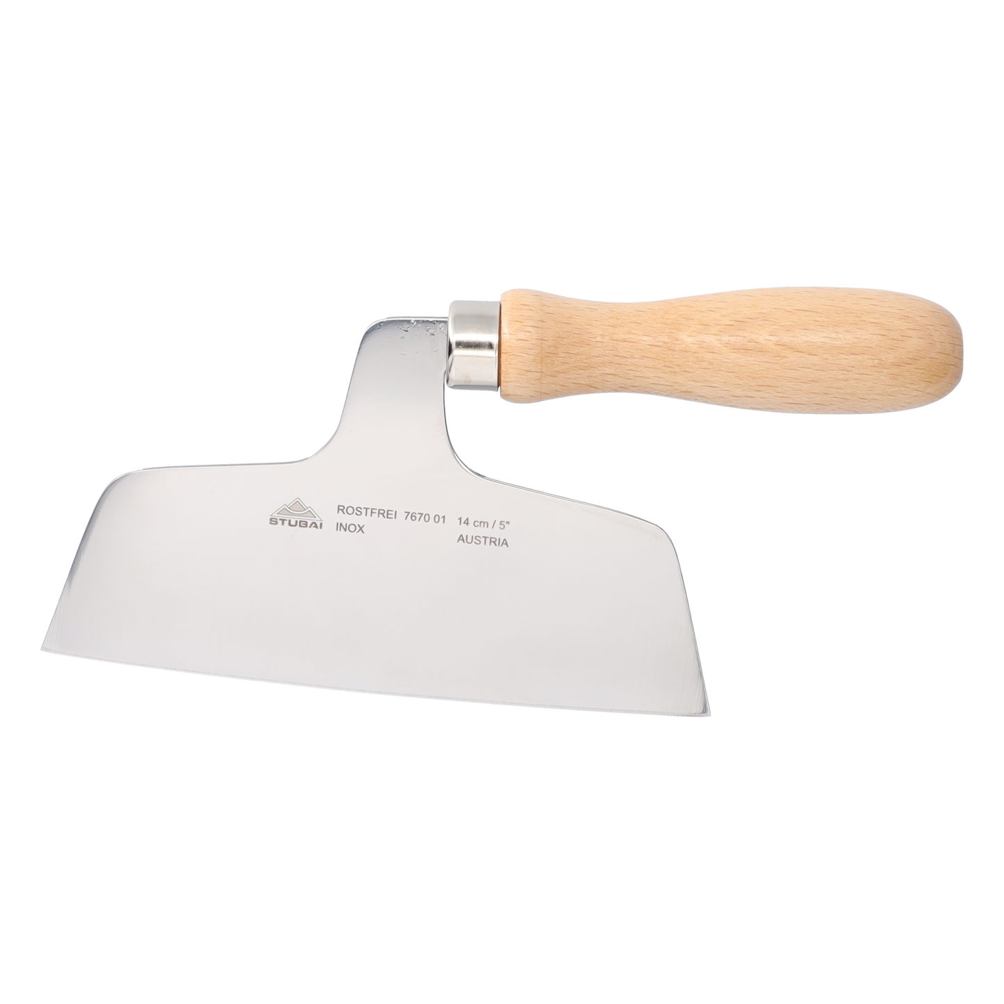 STUBAI Nudelhackl 120 g – Nudelmesser aus rostfreiem Edelstahl mit Holzgriff, traditioneller Nudelschneider für Teigwaren, Nudelhacker für hausgemachte Pasta, Spätzle und Knöpfle