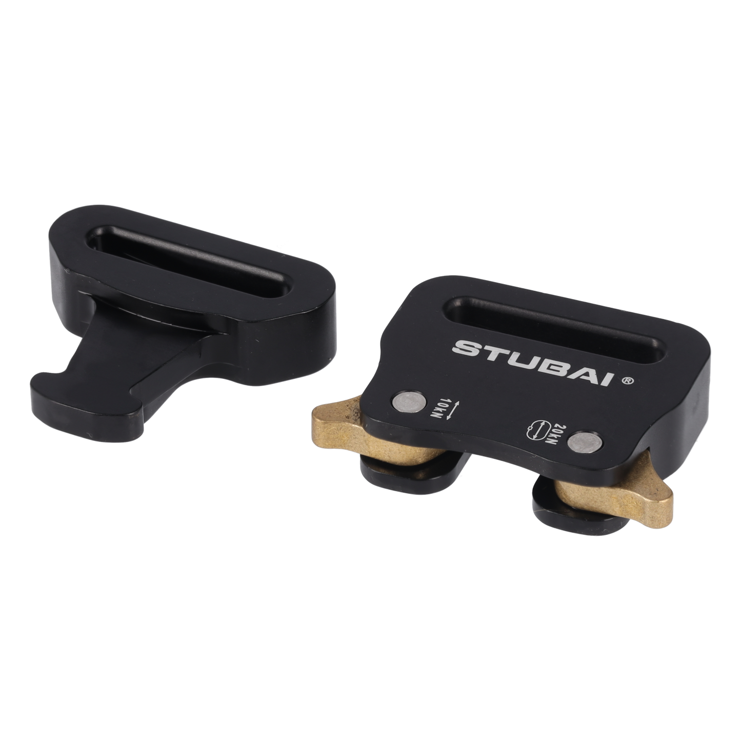 STUBAI Gurtschnalle bis 25 mm | vergütetem Aluminium mit schwarzer Eloxierung | CLICK FIX 2.0 KLEIN | verhindert Öffnen unter Last | Profiqualität Made in Austria