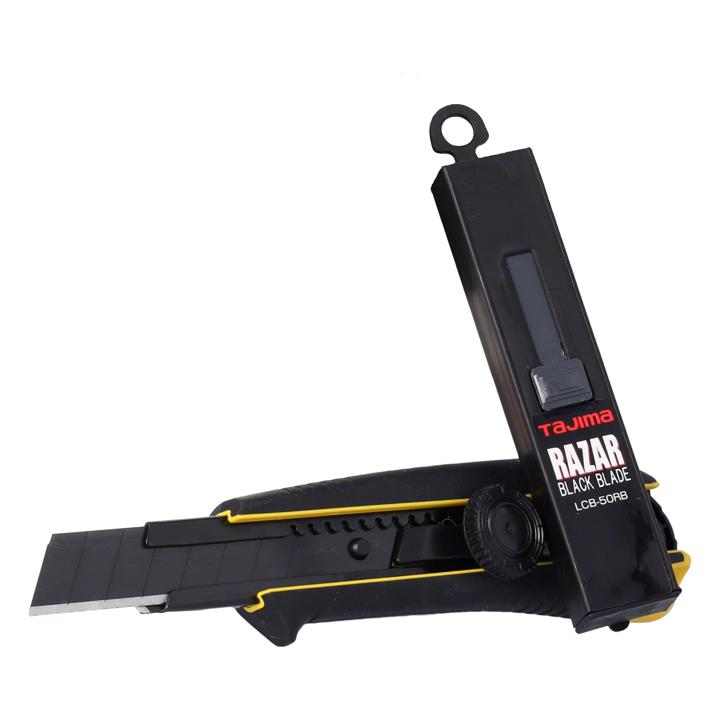 Tajima DC561 DRIVER Cuttermesser/Cutter Set mit 13 superscharfen RAZAR BLACK Klingen, 18mm, DIAL LOCK - DC561RB1