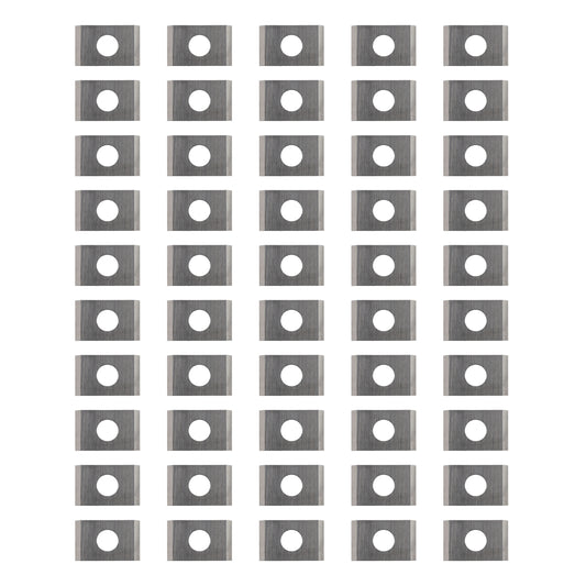 Hartmetall Wendeplatte | 7,5 x 12 x 1,5 mm, 35° | 50 Stück | Wendemesser für Hartholz, Weichholz, Plastik & Spanplatten geeignet | Ersatzmesser für Vorschneider, Lackfräser, Nutfräser | T04F