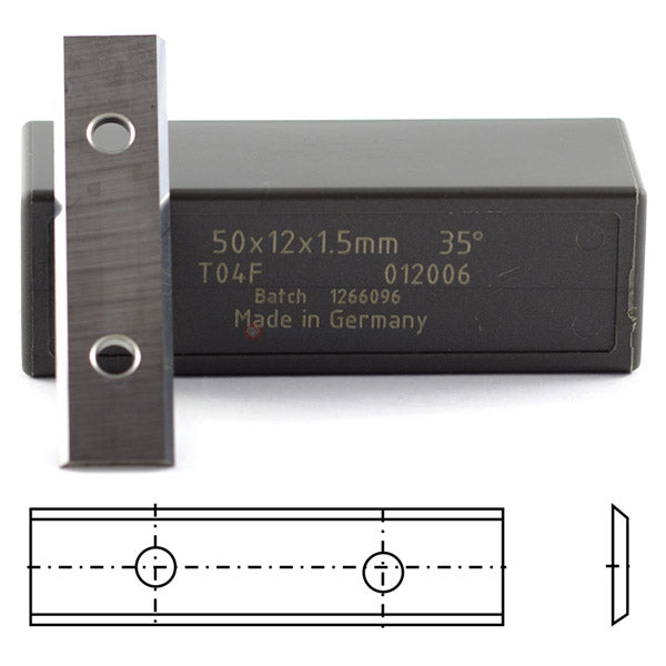 2 Stück Hartmetall-Wendeplatte 29,5x9x1,5mm a=14mm vier Schneiden ,sehr gut geeignet für Spanplatten, gut geeignet für MDF, Hart- und Weichholz