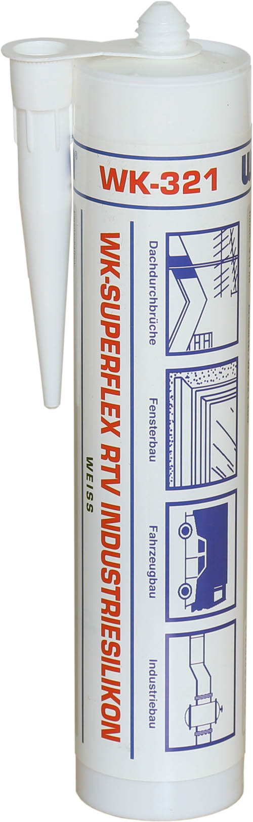 WEKEM WK 321 SUPERFLEX RTV-Industriesilikon weiß 310 ml