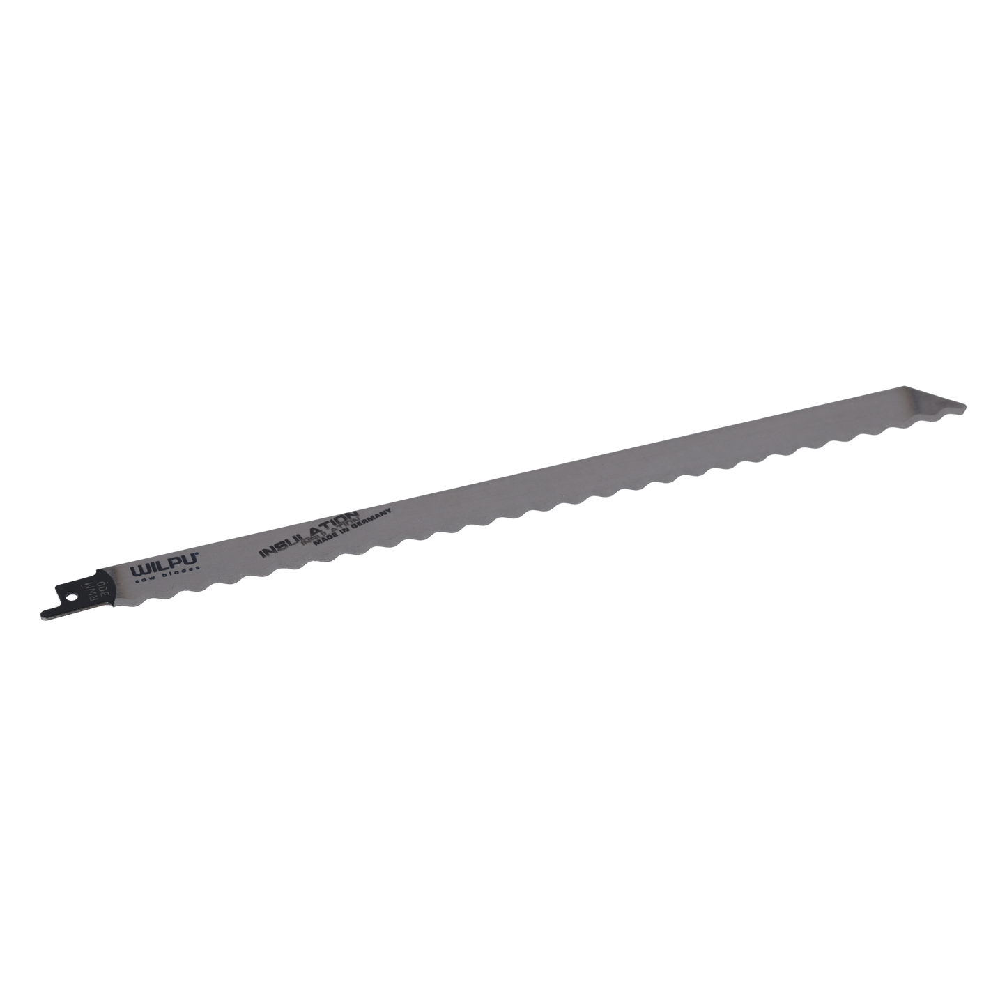 WILPU Doppelter Wellenschiff Säbelsägeblatt für Mineralwolle, Schäumen (EPS/PUR), Styrodur, Styropor, Leder, Gummi, Papier, Teppich 300x19x1,27mm - 2 Stück
