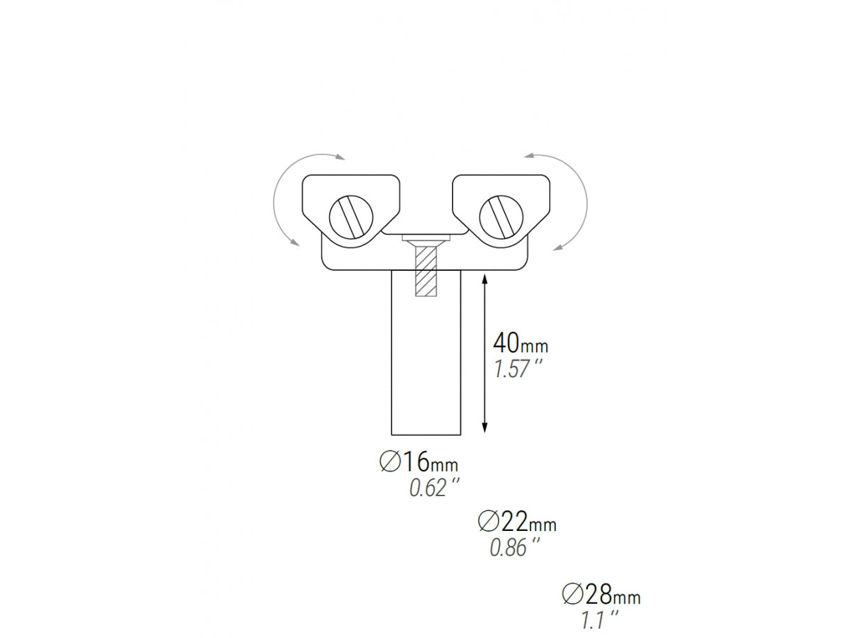 PIHER Adapter für Rohre mit Steckbolzen