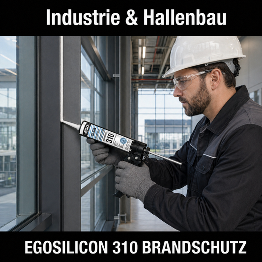 EGOSILICON 310 B1 Brandschutz-Silikon Anthrazit – 20×310 ml Kartuschen – schwer entflammbarer 1K-Silikon-Dichtstoff nach DIN 4102 B1 & EN 13501-1 für feuerhemmende Verglasungen und Anschlussfugen