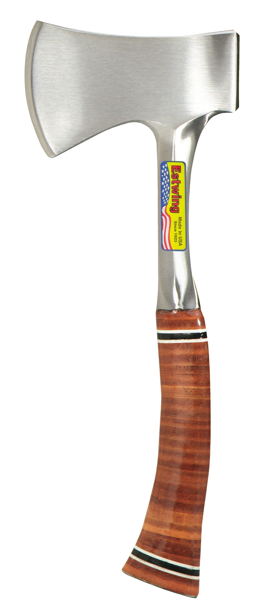 ESTWING Axt mit Ledergriff, 83mm 820g, mit Nylon Schutzhülle | Sportsman's Axes | Camping und Freizeit, Ideal zum Spalten von kleinen Holzscheiten (Anmachholz )