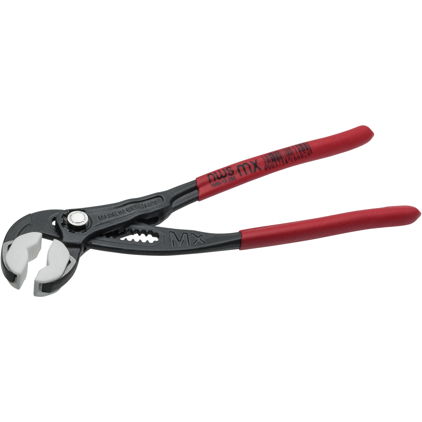 NWS Wasserpumpenzangen-Set | 2x Maxi MX 250 mm mit 50 mm Spannweite + 2x Kunststoffbacken | Ergonomischer Griff | Optimale Kraftübertragung, Greifkapazität 40% über DIN ISO | Art. Nr. 783