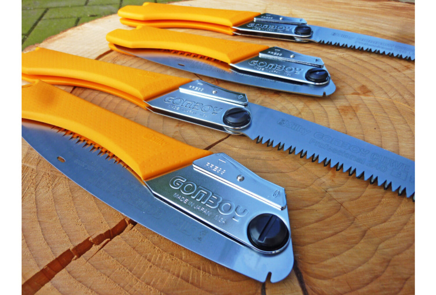 Silky Gomboy Curve 240 mm – Original japanische Klappsäge mit gebogener, verchromter Klinge & 8 ZpZ grober Zahnung – für frisches Holz, Garten, Bushcraft & Outdoor-Einsatz