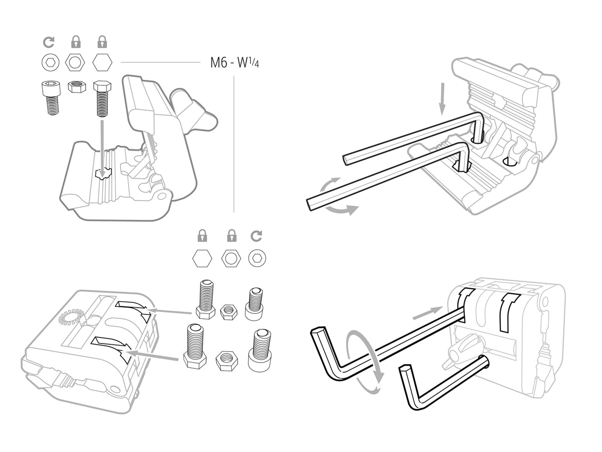 PIHER Multiclamp Universalhalter für Kameras, Nivellierungsgeräte, etc.