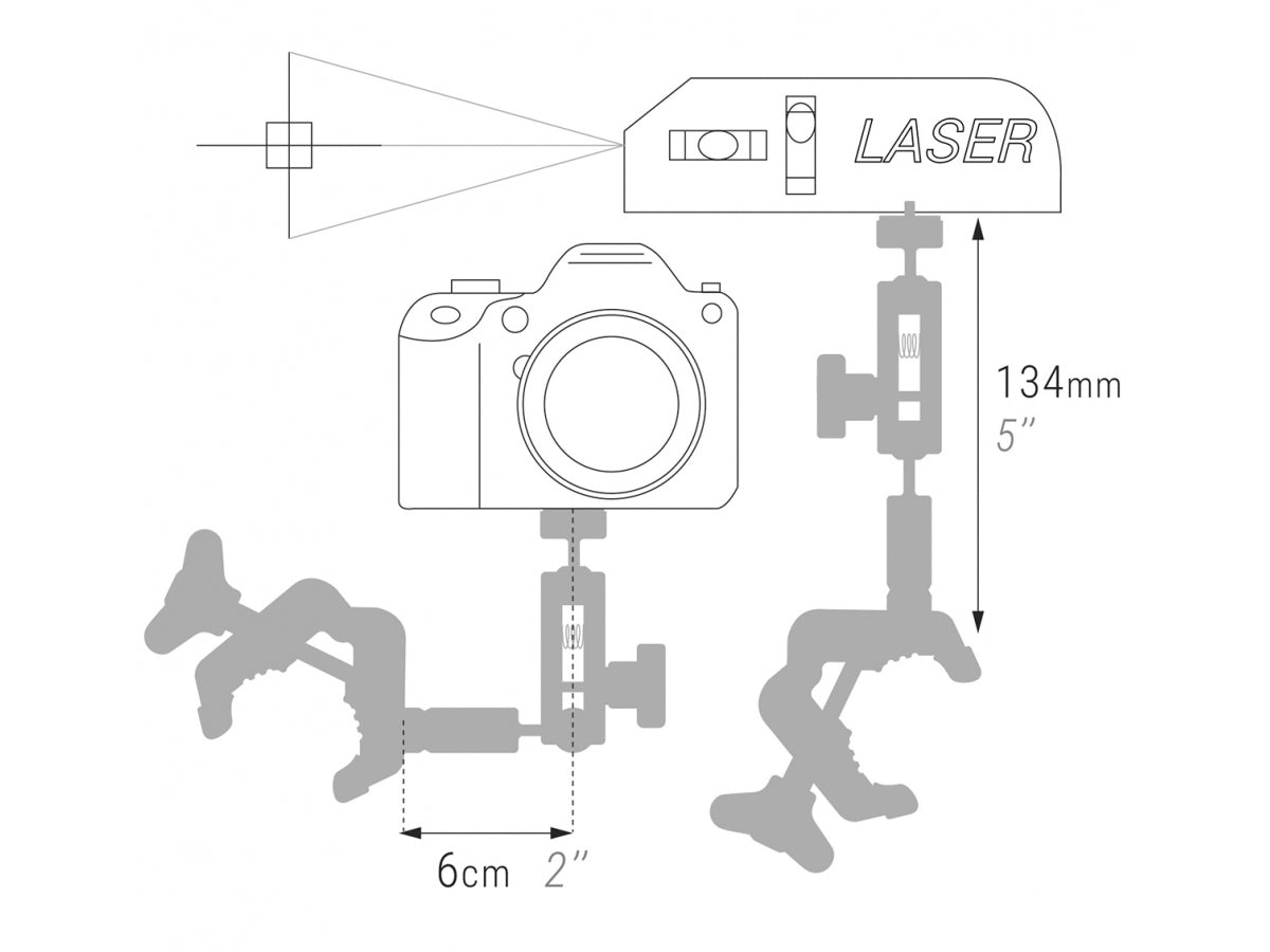 PIHER Multiclamp Universalhalter für Kameras, Nivellierungsgeräte, etc.