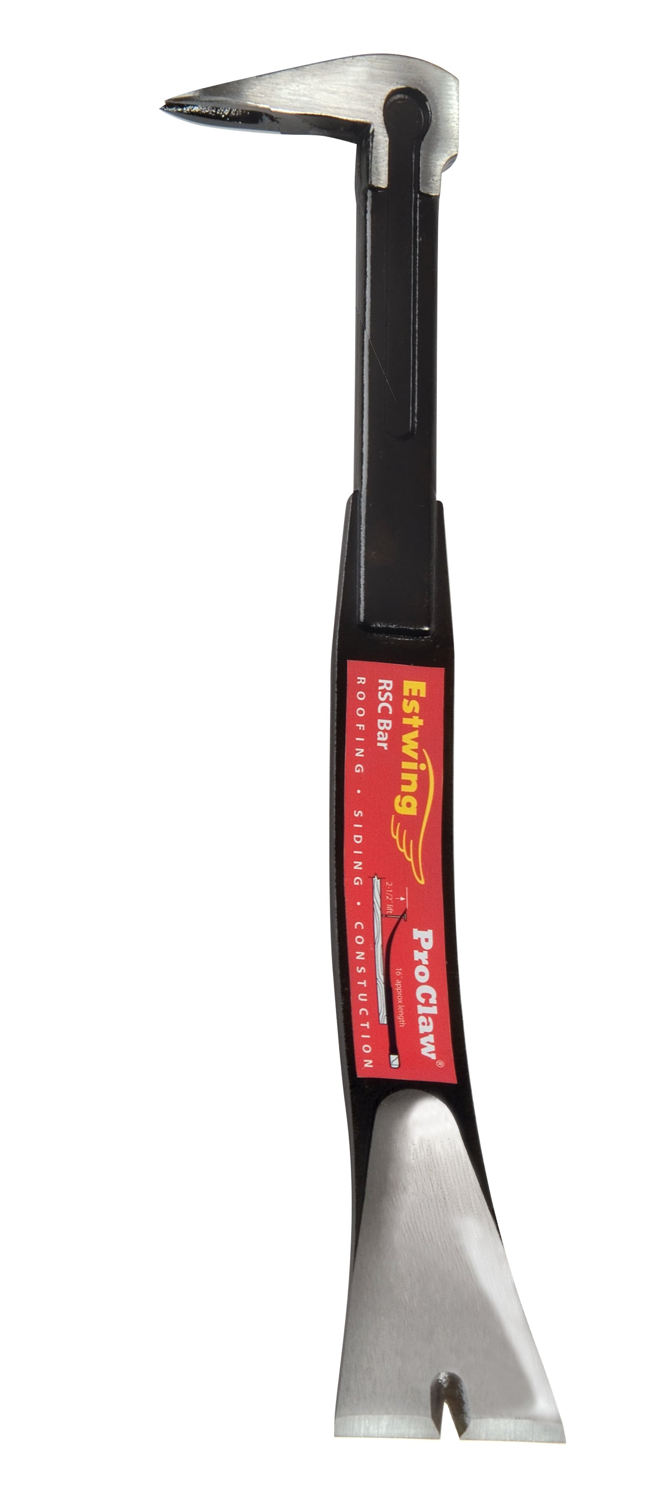 ESTWING Pro-Claw Nagelklau/Brecheisen 40,6 cm 3-in-1 Dach-/Verkleidungs-/Bauwerkzeug mit Nagelabzieher und Hebelklinge RSC