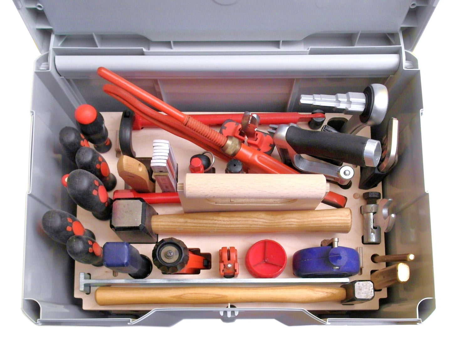 Spezial-Trägerset Installateur aus Buchen-Multiplex für T-Loc IV, V, M 337 & M 437 | Effiziente Werkzeugübersicht | passend für System Systainer Festool / Tanos Systainer³