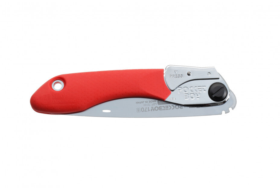 Silky Klappsäge Pocketboy 170mm rot/grob, 8 Zähne pro Zoll | sehr grobe Verzahnung | nasses und trockenes Holz | Pull Cut Technologie