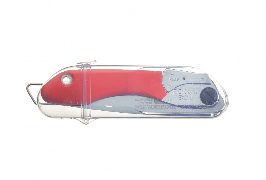 Silky Klappsäge Pocketboy 170mm rot/grob, 8 Zähne pro Zoll | sehr grobe Verzahnung | nasses und trockenes Holz | Pull Cut Technologie