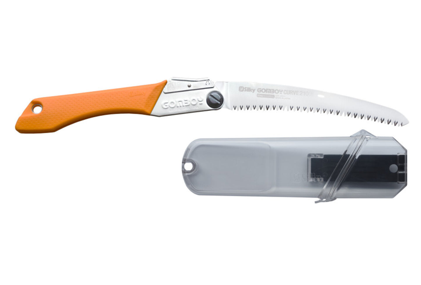 Silky Gomboy Curve 210 mm – Original japanische Klappsäge mit gebogener, verchromter Klinge & 8 ZpZ grober Zahnung – für frisches Holz, Garten, Bushcraft & Outdoor-Einsatz