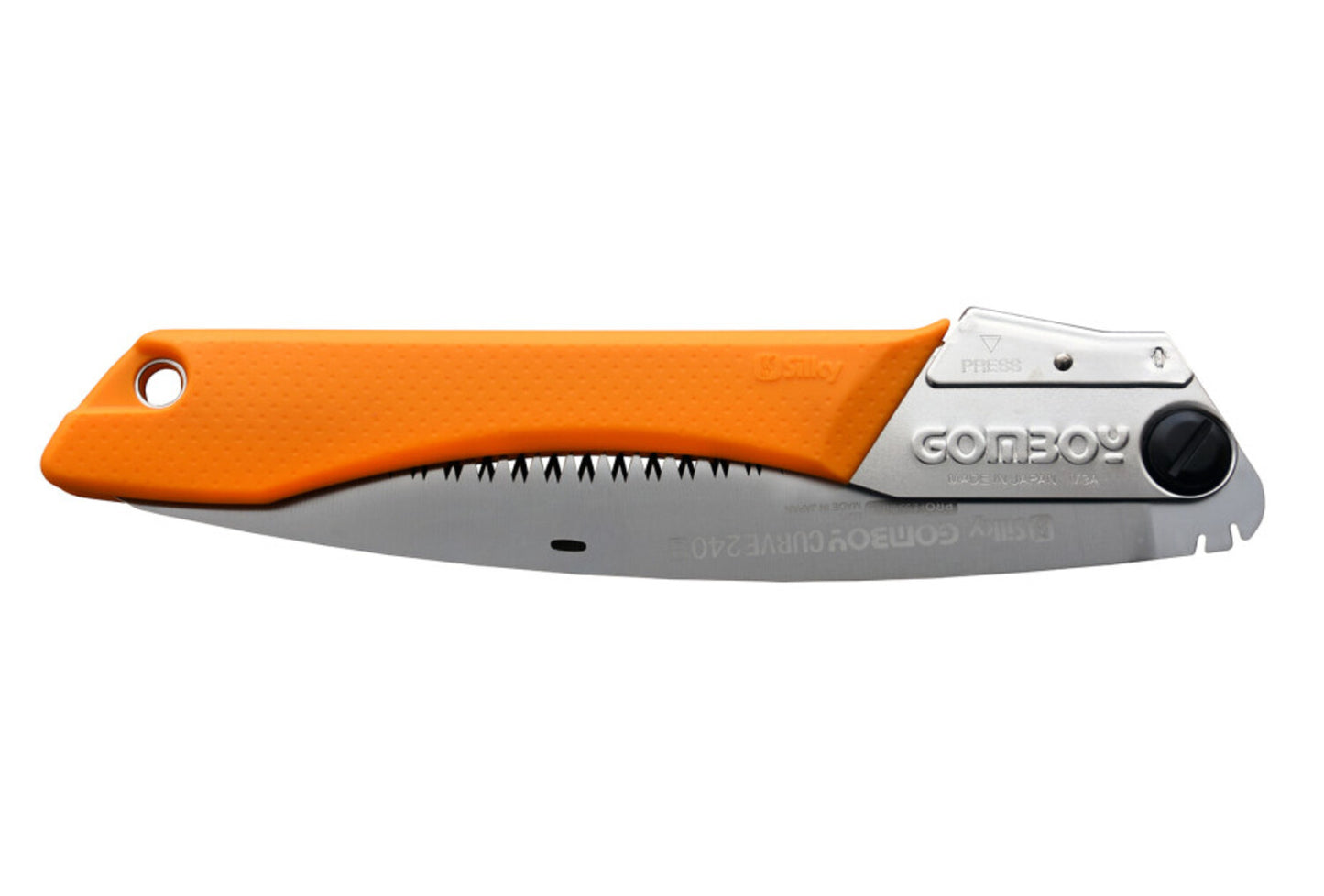 Silky Gomboy Curve 240 mm – Original japanische Klappsäge mit gebogener, verchromter Klinge & 8 ZpZ grober Zahnung – für frisches Holz, Garten, Bushcraft & Outdoor-Einsatz
