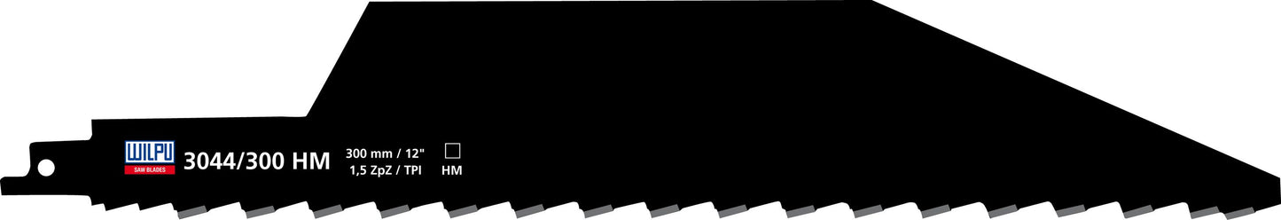 Wilpu 1 Säbelsägeblatt für Spezialanwendungen 300x50x1,1mm Z1,5 | aggressive und gerade Schnitte in Kalksandstein, Klinker und schmierende Baustoffe, z.B. Gasbeton