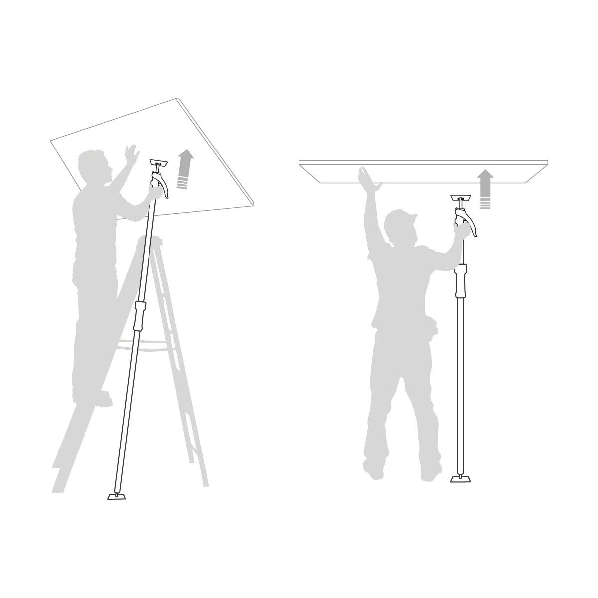 Piher Lastenstange P3 ARM+ 168-300cm Deckenstütze Montagestütze, ideal für Innenausbau, Ladungssicherung, Abstützen von Baumaterial