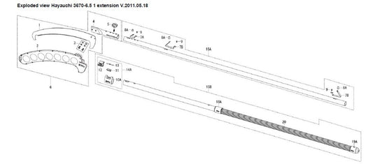 Unteres Stangenteil für Hayauchi 3670