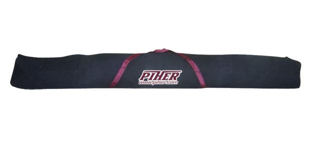 PIHER Lastenstange 155-290cm im Set mit 2 Abstützplatten, 2 Schnellspannern und einer Tragetasche | Von 155 cm bis 200 cm: 350 kg | Anti-Rutschunterlagen