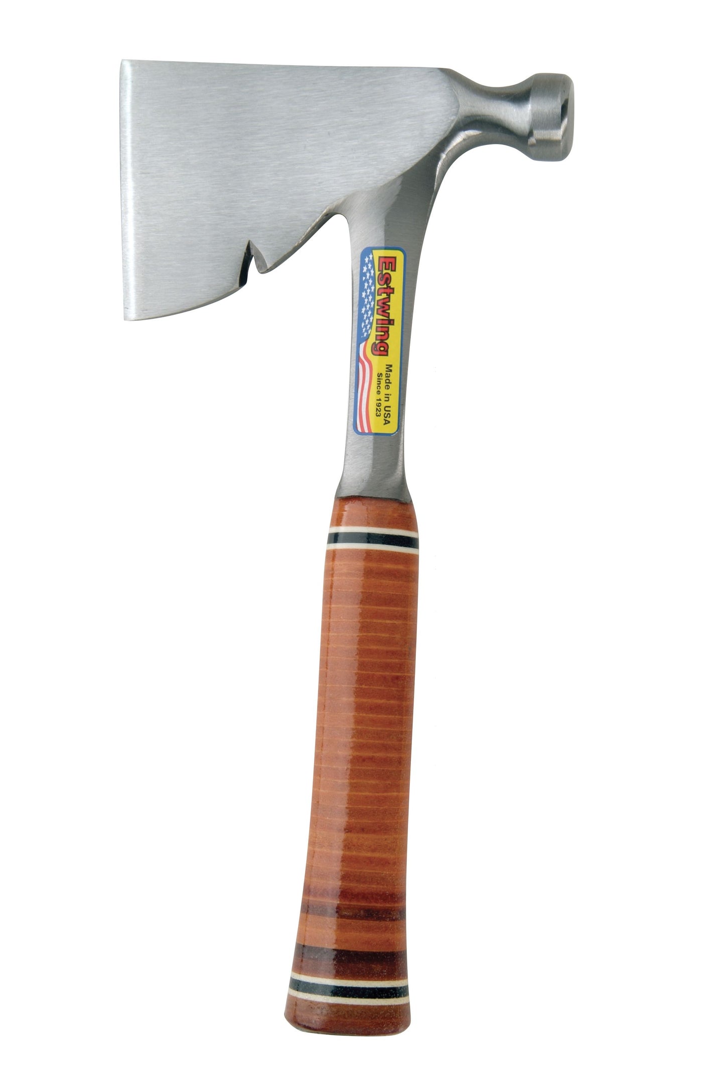 ESTWING Zimmermansbeil mit Ledergriff, 90mm 910g, glatte Bahn | Zimmermannsaxt | Perfekt zum Hacken von Holzscheiten, kleinen Bäumen und Ästen sowie zum Spalten von Brennholz und Anzündholz