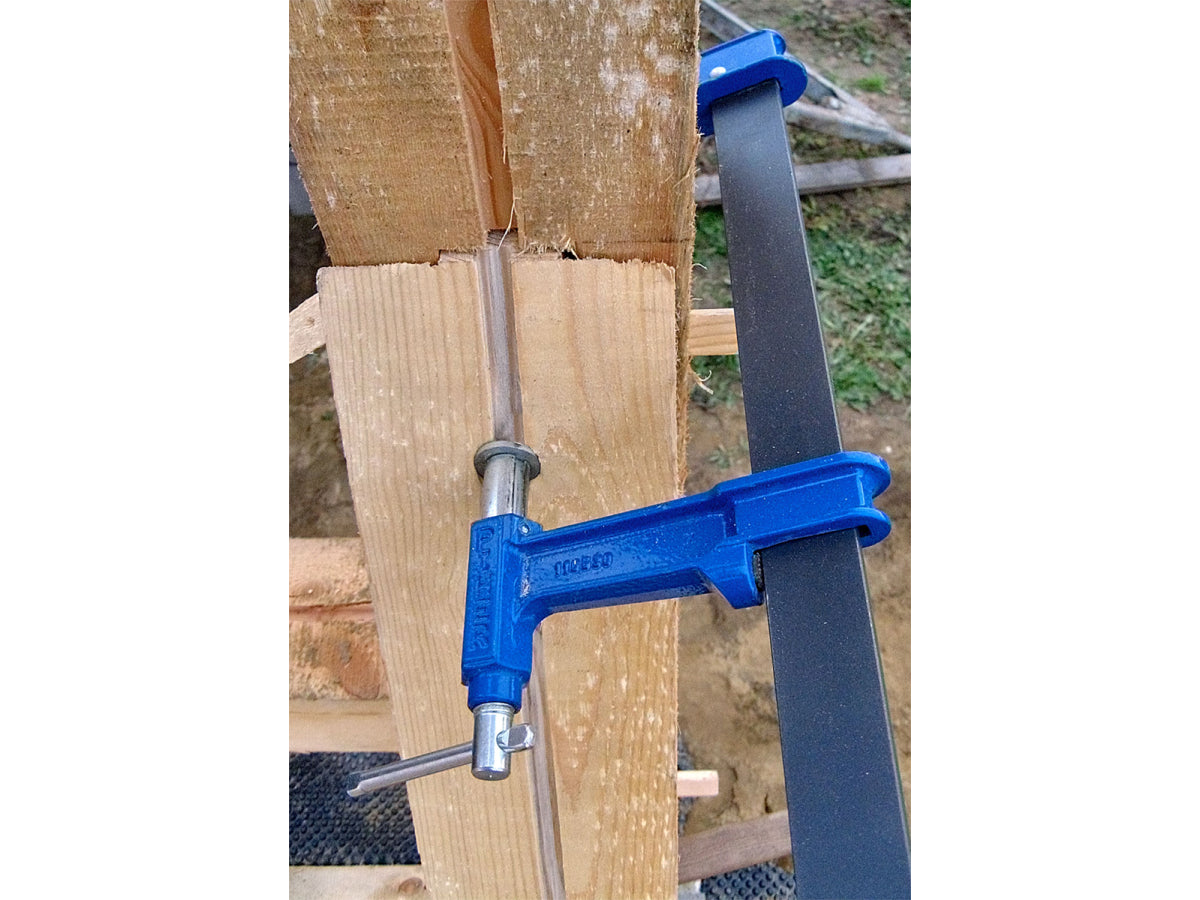 Piher Schraubzwinge R 30 cm Gleitbügel mit Anti-Rutsch-Bremse, Schiene 40x10 mm,Spannkraft bis zu:10000N,Ausladung 15 cm