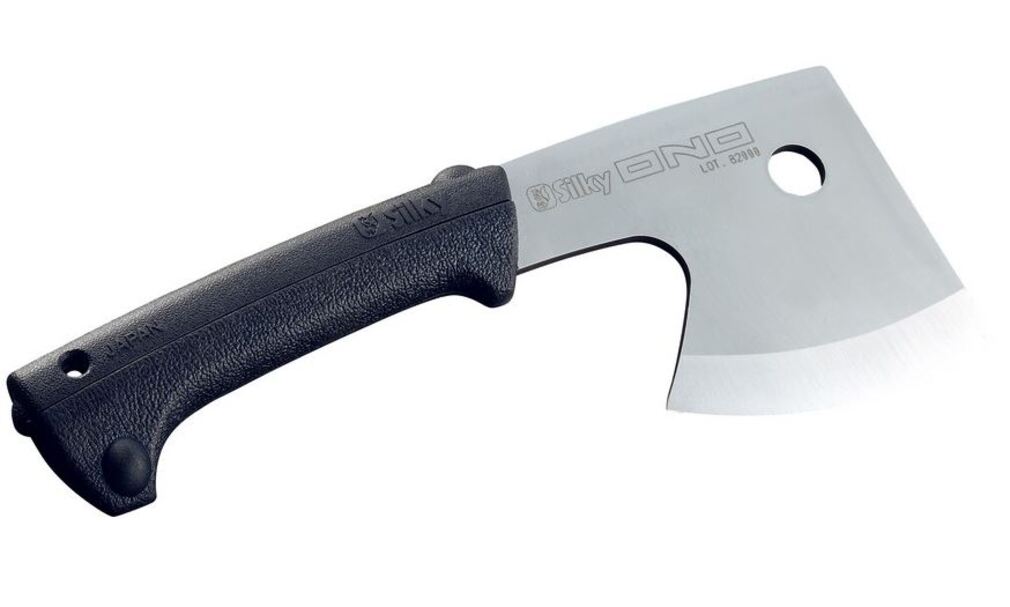 Ono Axt – Japanische Camping-Axt mit ergonomischem Antirutschgriff & 18 cm Blatt aus Spezialstahl | Ideal für Äste & Outdoor | Inkl. Hülle mit Gürtelschlaufe & Aufhängeöse | Austauschbares Blatt