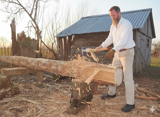 STUBAI Bandhacke mit Nagelzieher/Stiel 800 mm Kopfgewicht 1500 g | Zimmeraxt/Bundaxt zum Behauen von Rohholz, Kerben & Kerven | Spezialaxt für Abbund, Zapfen & Hilfsarbeiten