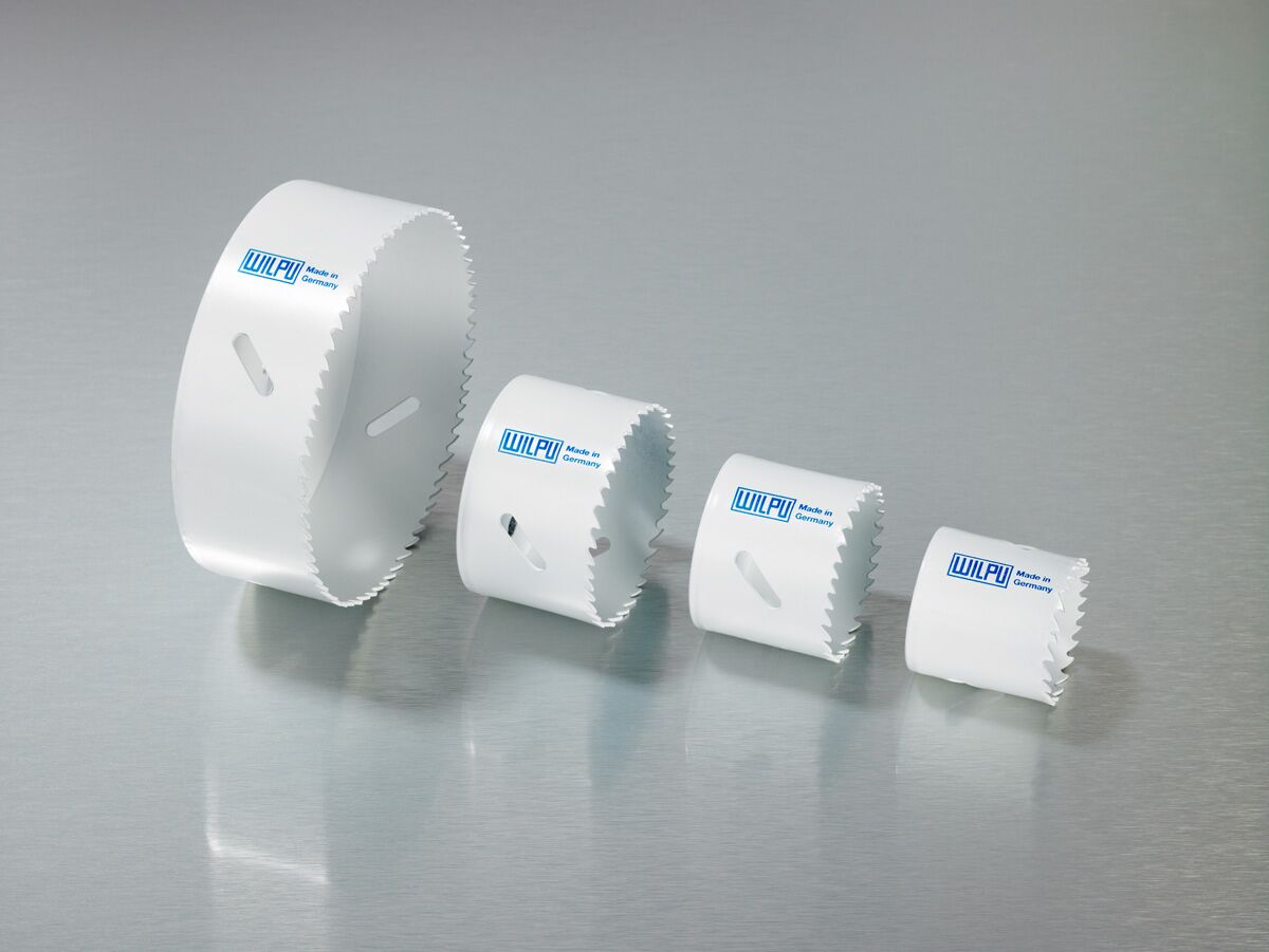 WILPU Bi-Metall Lochsäge 54mm, 38mm Nutzlänge, 4/6 ZpZ, niverseller Einsatz in Stahl- und Grauguss, rostfreiem Stahl, Buntmetall, PVC, Acrylglas, Holz, Gipskarton, Kunststoff