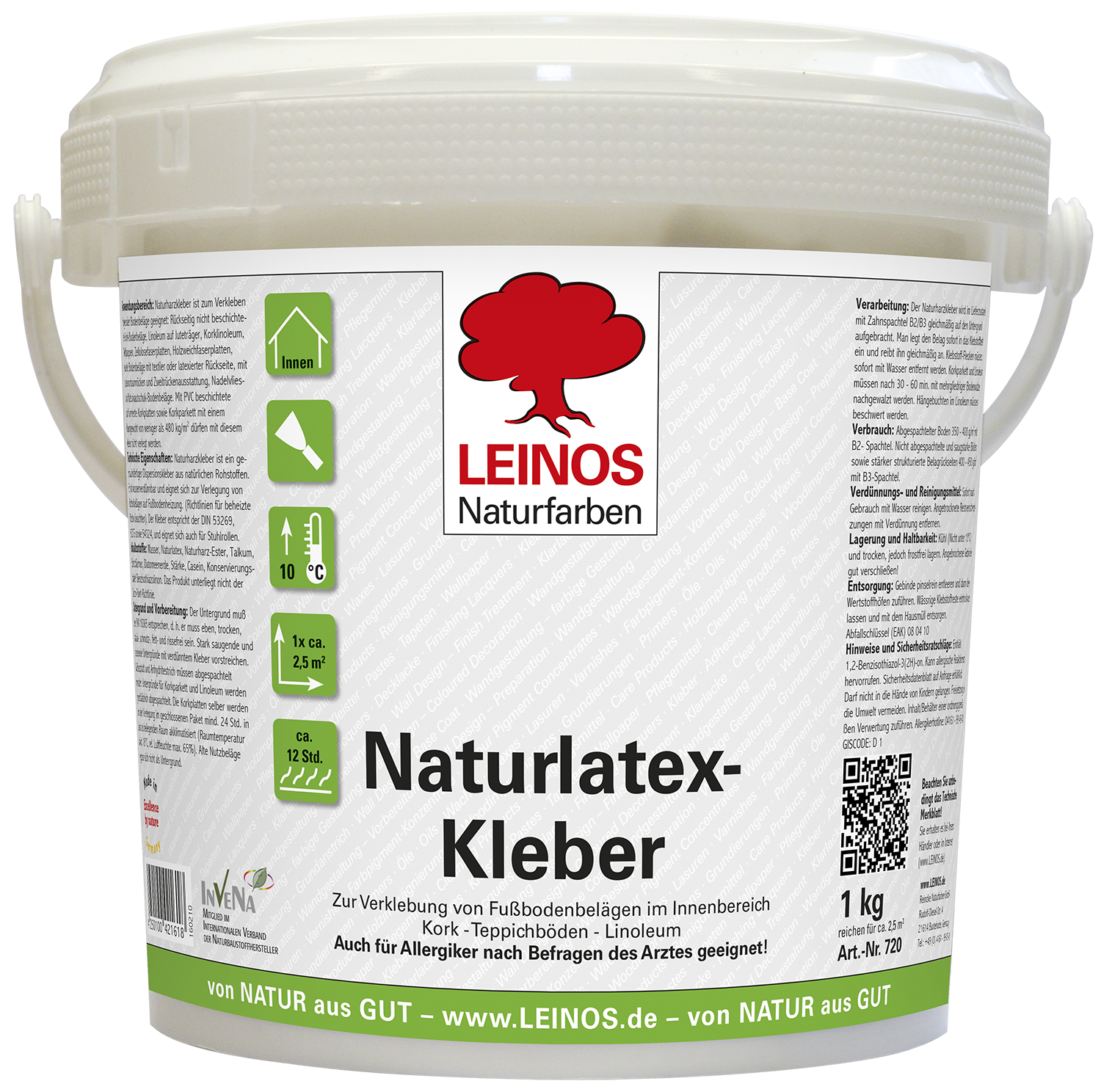 Naturlatex-Kleber 720  Wässriger Dispersionskleber auf Naturlatexbasis