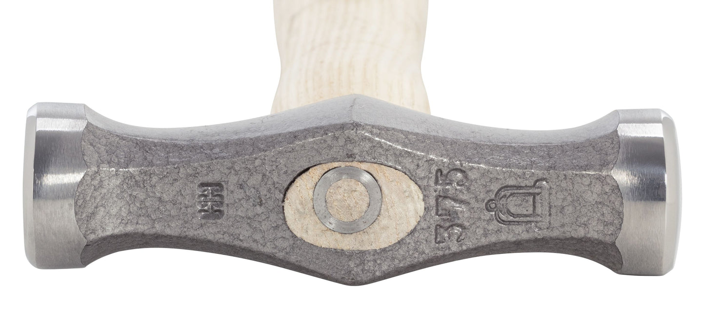 Picard Spannhammer mit Eschenstiel 375g Kopfgewicht | flache und gewölbte Bahn | Feinbearbeitung von Karosserieoberflächen | Formen und Glätten von Blech.