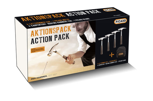 Picard Aktionspack Latthammer 298 - 4x Latthämmer glatte Bahn in Aktionsbox + 1x PICARD Wollmütze