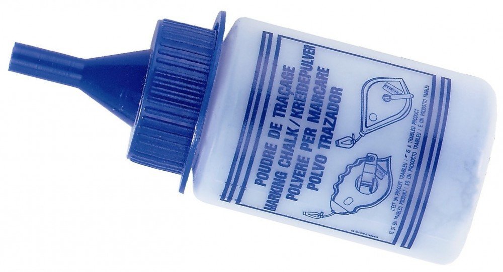 Nachfüllkreide blau, gut haftend, in Plastikflasche mit Einfüllstutzen blau,  100 gramm