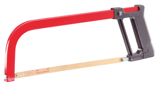 Metallsägebogen mit Pistolengriff, mit Blatt, Griff aus lackiertem Leichtmetalldruckguss, mit Sägeblattreserve, Gesamtlänge 425 mm