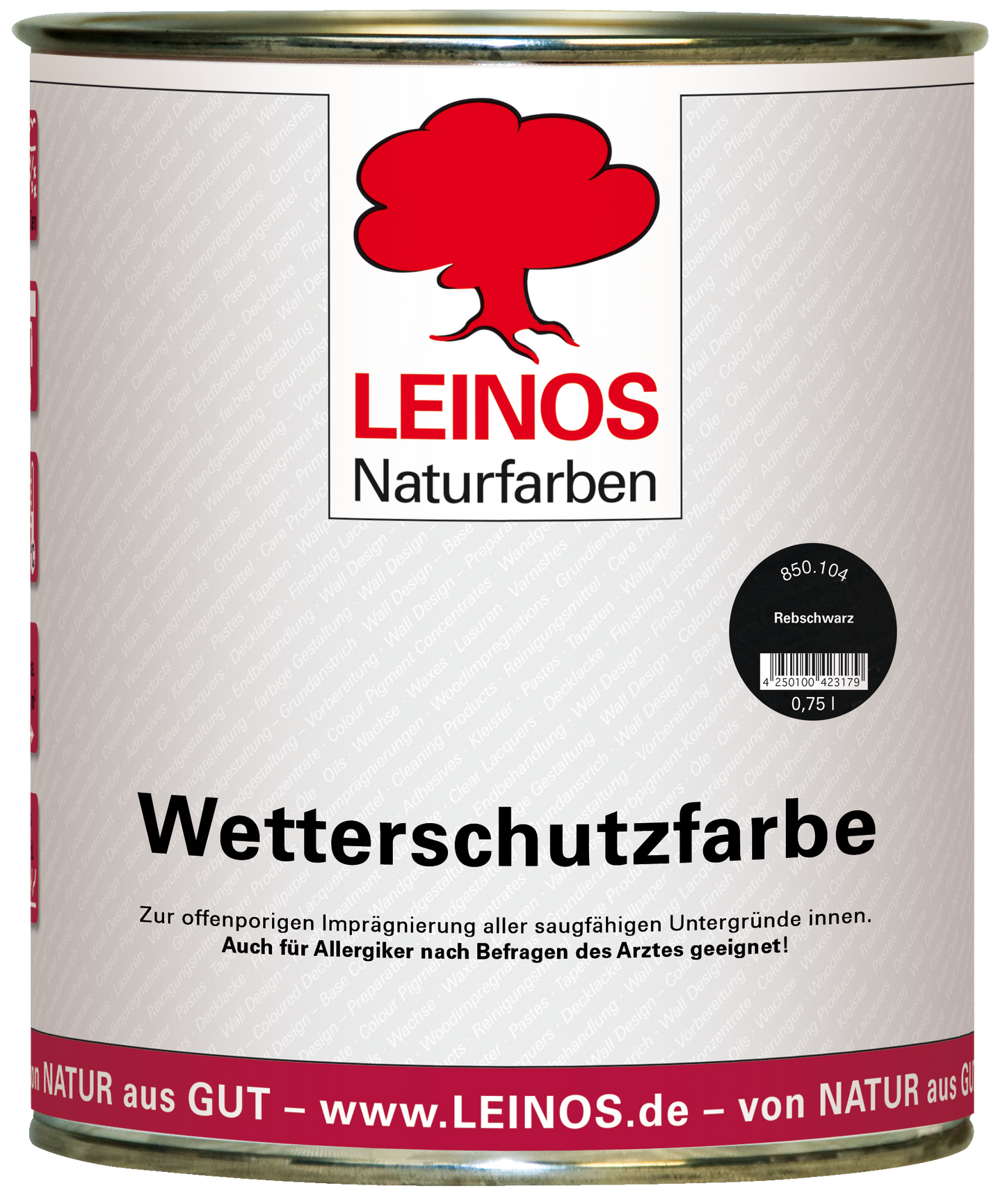 LEINOS Wetterschutzfarbe 750 ml | Rebschwarz Holzlasur für Holzfassaden Fenster Gartenhäuser| wetterbeständige Deckfarbe für effektive Versiegelung und langanhaltenden Schutz auf Ölbasis im Außenbereich