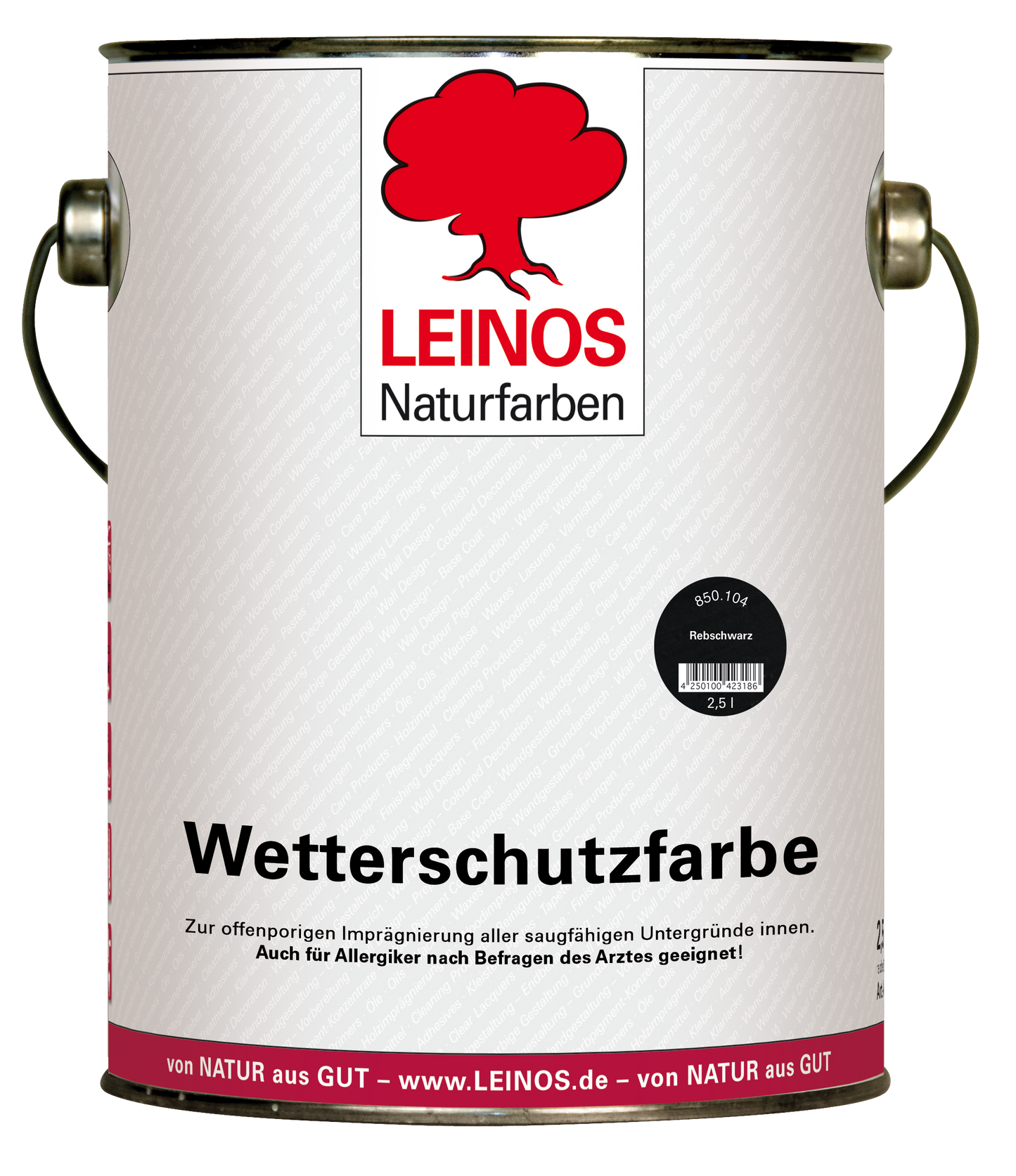 LEINOS Wetterschutzfarbe 2,5 l | Rebschwarz Holzlasur für Holzfassaden Fenster Gartenhäuser| wetterbeständige Deckfarbe für effektive Versiegelung und langanhaltenden Schutz auf Ölbasis im Außenbereich