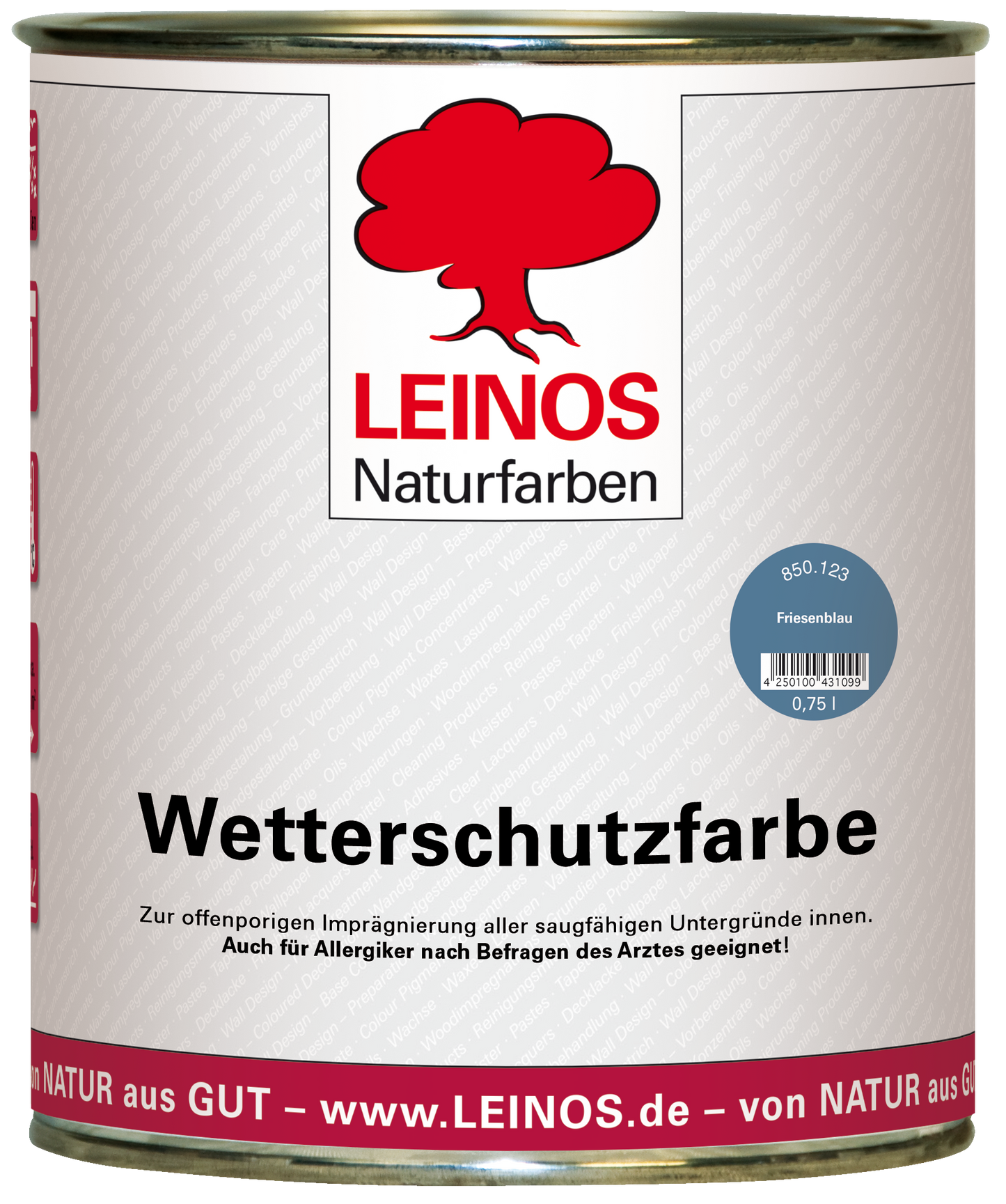 LEINOS Wetterschutzfarbe 750 ml | Friesenblau Holzlasur für Holzfassaden Fenster Gartenhäuser| wetterbeständige Deckfarbe für effektive Versiegelung und langanhaltenden Schutz auf Ölbasis im Außenbereich