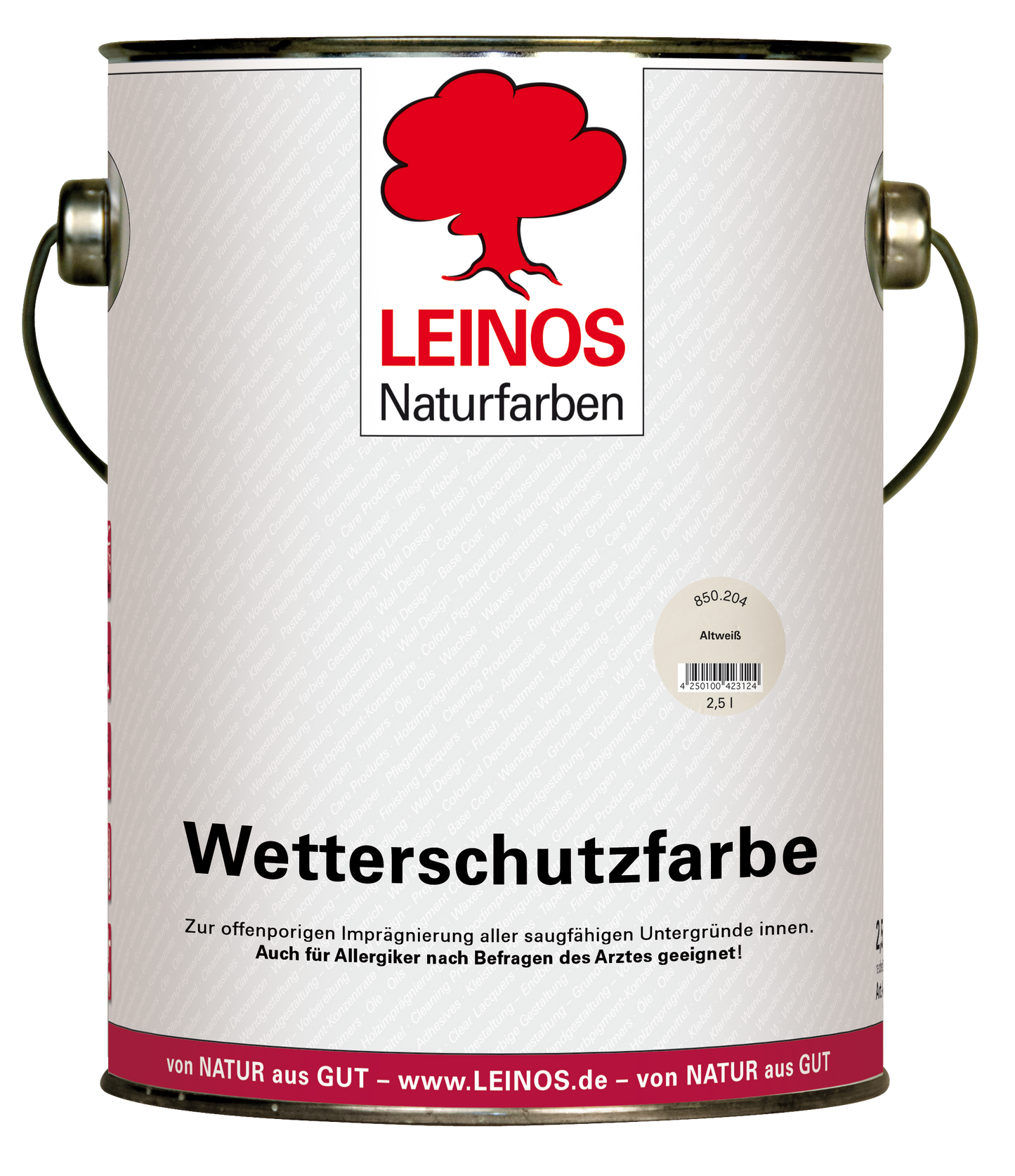 LEINOS Wetterschutzfarbe 2,5 l | Altweiß Holzlasur für Holzfassaden Fenster Gartenhäuser| wetterbeständige Deckfarbe für effektive Versiegelung und langanhaltenden Schutz auf Ölbasis im Außenbereich