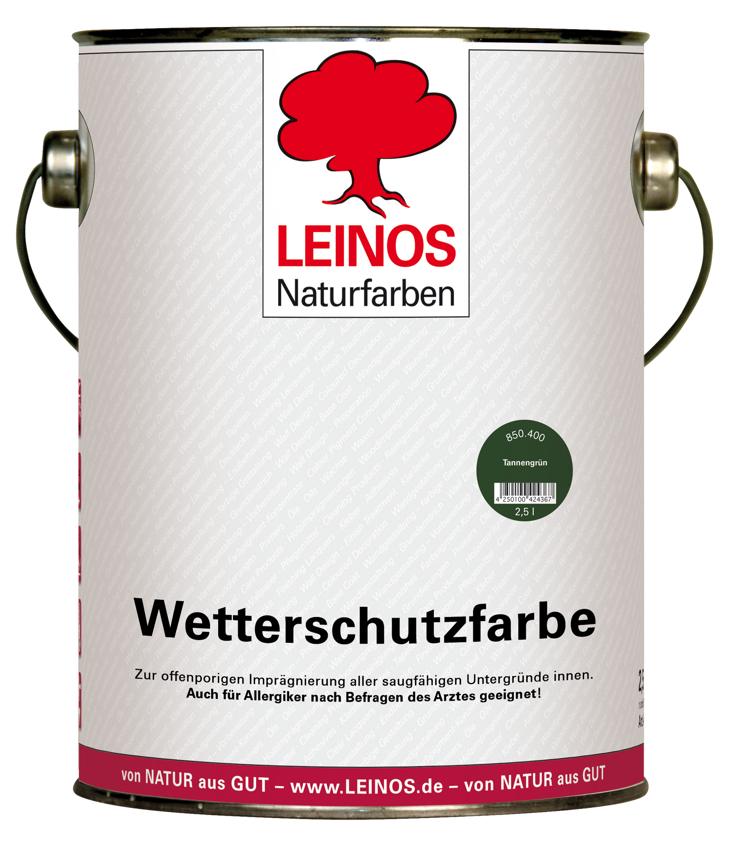 LEINOS Wetterschutzfarbe 2,5 l | Tannengrün Holzlasur für Holzfassaden Fenster Gartenhäuser| wetterbeständige Deckfarbe für effektive Versiegelung und langanhaltenden Schutz auf Ölbasis im Außenbereich