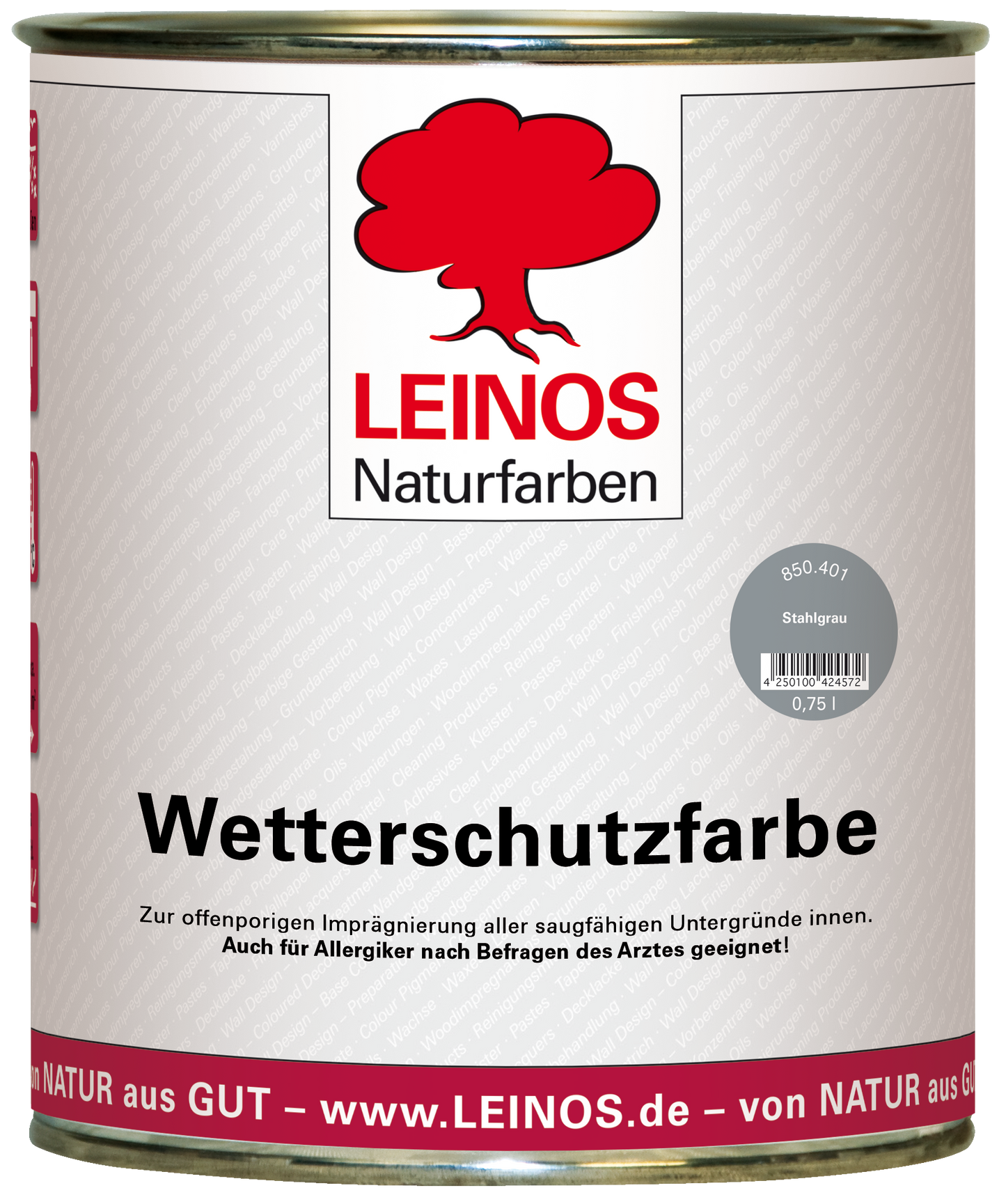 LEINOS Wetterschutzfarbe 750 ml | Stahlgrau Holzlasur für Holzfassaden Fenster Gartenhäuser| wetterbeständige Deckfarbe für effektive Versiegelung und langanhaltenden Schutz auf Ölbasis im Außenbereich