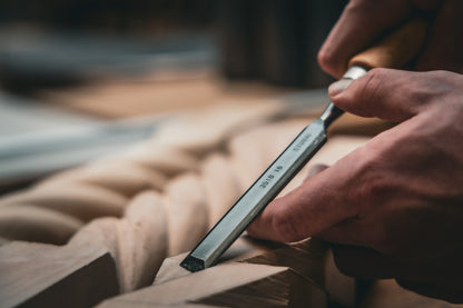 STUBAI Stemmeisensatz Stechbeitel Set mit Holzgriff aus Rotbuche, 6-teilig (6,10,14,18,22,26 mm), Stemmeisen zur präzisen Bearbeitung von Holz hochwertiges Werkzeug für Schreiner Tischler Heimwerker